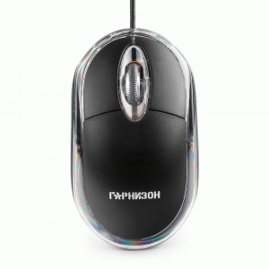 Мышь проводная Гарнизон GM-100, USB, чип- Х, черный, 1000 DPI, 3 кнопки