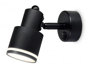Ambrella св-к накл. спот бра с выкл. MR16 GU10 max12W черный 100x55x32 TECHNO SPOT TA1282 BK