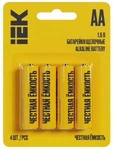 Э/п IEK Честная ёмкость LR6/316/AA BL4 ABT-LR06-OP-L04
