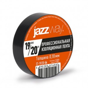 Изолента ПВХ Jazzway 19x20  черная (100!)