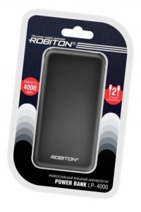Внешний аккумулятор Robiton Power Bank LP-4000 Type C (черный) 4000мАч, Micro-USB - Type C BL1,14881