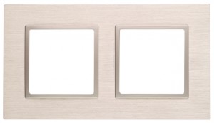 Эра 14-5202-04 СУ Рамка на 2 поста, металл, Elegance, шампань+шамп 5824