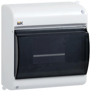 IEK бокс КМПн 2/6 c прозр. крышкой 6 мод. наружн. уст. опломбировка белый IP30 MKP42-N-06-30-09