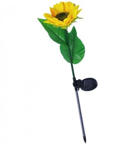 Uniel св-к на солн.батарее "Подсолнух" 8LED h=77см пласт/ткань IP44 USL-S-814/PT700 SUNFLOWER