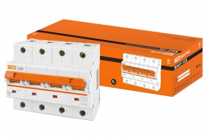 TDM автоматический выкл. ВА47-125 4P 80А 15кА х-ка С (3!) SQ0208-0094