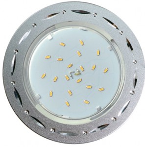 Ecola GX53 H4 DL5385 св-к Точки-полоски по кругу Матовый Хром/Алюм. 20x110 FC5385ECB
