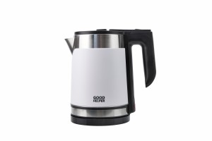 Чайник электр. GOODHELPER KPS-185C (диск, 1,8л) 1,8кВт, двойной копус, нерж.сталь/пластик, белый