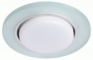 ЭРА DK LD51 FR св-к встр. декор cо св/д подсветкой GX53, (90-110)120x22, белый матовый 57465