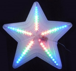 Фигура новогод. подвесн. ULD-H4748-045/DTA (мерц) "Звезда" 10W 45LED разноцв. 47x48cм IP20 Uniel