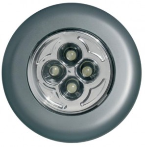 СТАРТ ночник PL-4LED-silv (3xR03 не в компл.) пластик, пушлайт, серебро d=70, BL1
