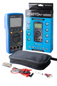 Мультиметр ROBITON MASTER DMM-1000 BL1 (2хR6) до 1000V, темп. до 1300С (кратковременно), 18134