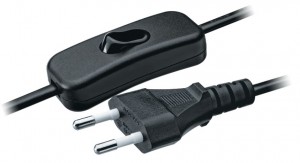 Navigator шнур для бра NPS-FS-170-2x0.5-BL 1.7м с выкл. черный 61720