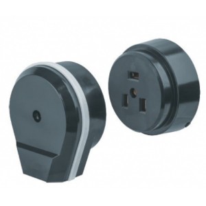 Navigator Розетка РШ-ВШ 32A 250V 2P+PE, ОУ, черная, карболит, NCA-C03-32A-250-BL, 14348