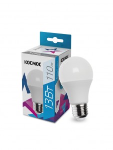 Космос ЛОН A60 E27 13W (1150lm) 4500K 4K матов. 108x60 LkecLED13wA60E2745