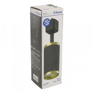 Feron св-к св/д трек на шинопр. под лампу GU10 одноф. 15W 230V черн/ант. зол алюм. AL174 48694