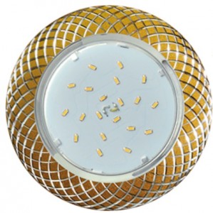 Ecola GX53 H4 DL5381 св-к Сетка Матовое Золото/Алюм. 20x110 FG5381ECB