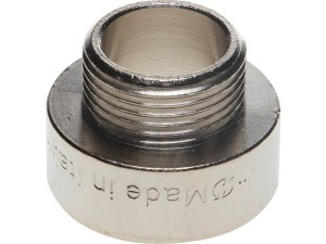 Переходник GENERAL FITTINGS удлиненный цилиндрический, никелированная латунь, 1/2" х 3/8"