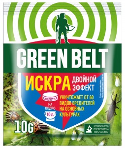 Искра Двойной Эффект 1табл. 10гр. (защита от 60 вредит.) циперметрин+перметрин Грин Бэлт 01-421