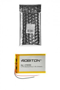 Ак-р Robiton Li-Po LP385590 3.7В 2300мАч PK1, 14892