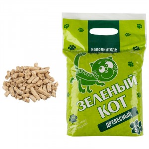 Наполнитель для кош.туалета древесный 5л/2кг 106070 Зелёный кот