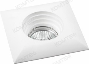 КОМТЕХ IMPERIA 51101 св-к встр. гипс GU5.3 50W 12V d=108мм H=45мм белый квадр IP20