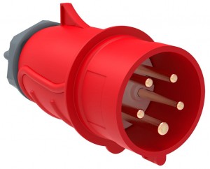 IEK MAGNUM силовая вилка CEE переносная ССИ-025 32А-6ч/200/346-240/415В 3Р+РЕ+N IP44  PSN02-032-5