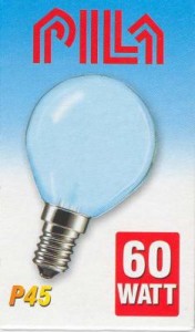 "Pila P45 E14 60W шар матовая
