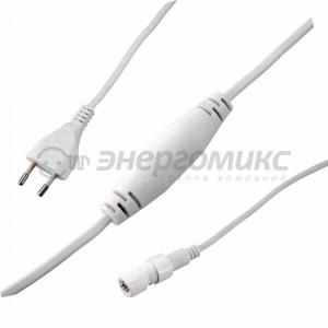 Набор устан. д/дюралайта 3W 13мм. (шнур 1,5м., игла, заглушка) белый ПВХ 124-021 Neon-Night