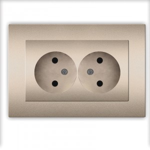 UNIVersal Афина роз. СУ 2 мест., 16А, шампань (пласт. осн.) A0102-Br