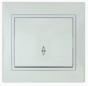 Lezard Мира выкл. СУ 1 кл. 10А (проходн.) бел. (корпус PC) 701-0202-105