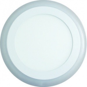LEEK св-к св/д встр. 16(12+4)W(900+300lm) 6K/голуб. подсветка, круг d195(вр160)x30 6740