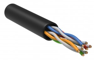 ITK Каб. в. п. U/UTP кат. 5E 4x2х24AWG solid LSZH 305м чер. LC3-C5E04-129