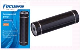 Focusray фонарь ручной 1010  (3xR03) 1W LED, черный/алюминий, влагонепроницаем, BL
