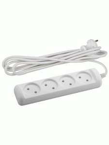 ЭРА сет. удл. ШВВП 2x0,75 4 роз. 5 м 6А/1300Вт (корпус негорючий PP) UX-4-5m 9801
