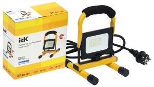 IEK Прожектор св/д LED СДО 06-20П 20W(1600lm) переносной 6500К IP65 черный LPDO603-020-65-K02