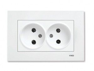 VIKO by Panasonic KARRE роз. 2 мест. крем 16A  90960155