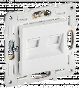 IEK SKANDY мех. роз. комп. СУ 2 мест. RJ45 кат.5E арктический белый SK-K03W SK-K20-1-K01