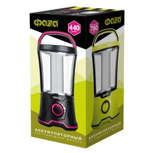 ФАЗА Фонарь кемпинговый AccuF5-L20W-gn (акк. 4V 2Ah) 40св/д 0,5W, диммер, зел/пласт, з/у 220V