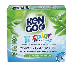 Порошок для стирки белья универсальный 1 кг + ГЕЛЬ ДЛЯ МЫТЬЯ ПОСУДЫ 500 мл  KENGOO ЭКО Промо