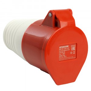 STEKKER силовая розетка СЕЕ переносная ST-225 32А 380В 3P+PE+N IP44, RST32-225-44 49443