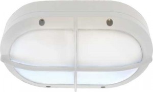 Ecola B4148S св-к матов.овал решет.белый алюм.2*GX53 IP65 215х135х65 FW53LSECS