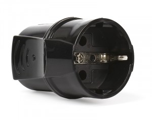 SmartBuy штепсель 16А 250В (АБС-пластик, земля, черная) SBE-16-S01-bz