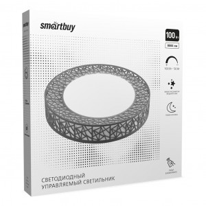 SmartBuy св-к св/д управляемый 100W(8000lm) 2K-4K-6K 485ммx95мм серебр IP20 SBL-DIM13-100W