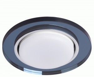 ЭРА DK LD51 BK св-к встр. декор cо св/д подсветкой GX53, (90-110)120x22, черный 57468