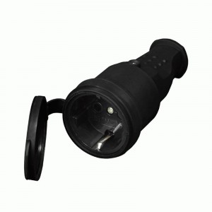 UNIVersal штепсель (разъем) с загл. каучук 2P+E 1x16А 220-240V IP44 602228