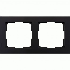 Smartbuy Нептун Рамка 2-местная пластик черная (SBE-06b-Plastic-FR-2)