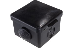 Урал ПАК коробка распред. ОУ 65х65х50мм 4 входа ( гермов.),черная IP54 ин. Шк (45) КО-51010065-045