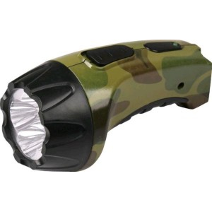 Ultraflash фонарь ручной LED3804ML (акк. 4V 0.5Ah) 4св/д (15lm),камуфляж/пласт,индик.зар,вилка 220V (2 шт.)