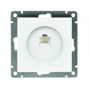 UNIVersal Афина мех. роз. компьют. СУ 1 мест., 1А, белый (пласт. осн., RJ45) A0051