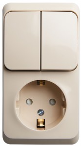 Schneider Этюд блок (роз. 16А + 2 кл. выкл. 10А) ОУ крем. (земля, шторки) BPA16-202K